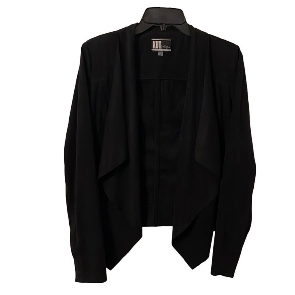 KUT From the Kloth Women's Black Velvet‎ Blazer Jacket Size S